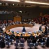 The UN Security Council holds a meeting on women and peace at UN headquarters in New York on March 7, 2023