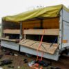 The abandoned truck in which eighteen migrants were found dead near Lokorsko, Bulgaria