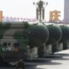 China's DF-41 nuclear-capable intercontinental ballistic missiles are shown off during a military parade in Beijing to mark the 70th anniversary of the founding of the People's Republic of China
