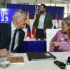 French Finance Minister Bruno Le Maire, left, and Spanish Economy Minister Nadia Calvino, right, expressed support for the subsidies probe