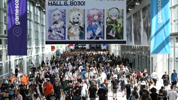 The crowd at this year's Gamescom fair in Cologne, Germany