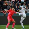Nouhaila Benzina in action against South Korea