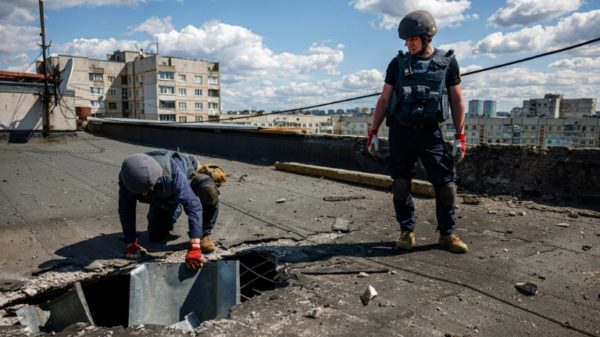 Kharkiv's north-east residential neighbourhoods are hit daily by random strikes that can fall at any time and are often deadly
