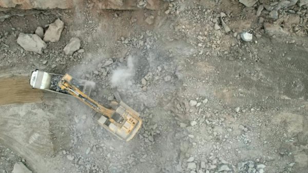 Lithium, shown here being mined in Brazil, is a key component in electric car batteries