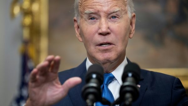 Biden spoke about the autoworkers strike at the White House on September 15