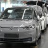 Around 35 Volkswagen electric cars are finished every day at the "Transparent Factory" in Dresden